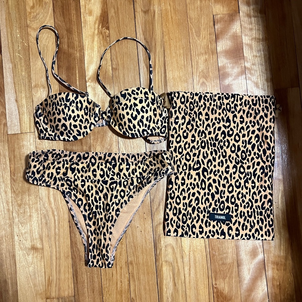 Triangl leopard print bikini